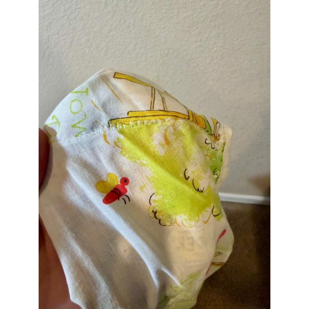Vintage 1970s Sears Perma-Prest Winnie the Pooh Crib Sheet Disney Characters 70s - Picture 13 of 14